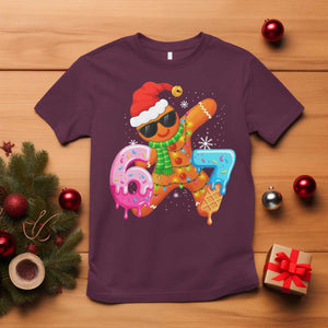 Funny 67 Meme Gingerbread Christmas T Shirt Six Seven Ice Cream Drip Boys TS10 Maroon Print Your Wear
