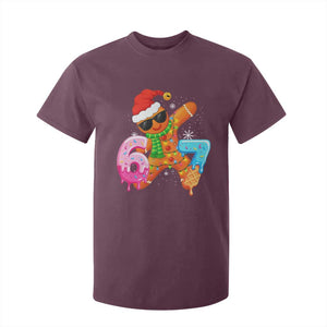 Funny 67 Meme Gingerbread Christmas T Shirt For Kid Six Seven Ice Cream Drip Boys TS10 Maroon Print Your Wear