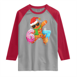 Funny 67 Meme Gingerbread Christmas Raglan Shirt Six Seven Ice Cream Drip Boys TS10 Sport Gray Red Print Your Wear