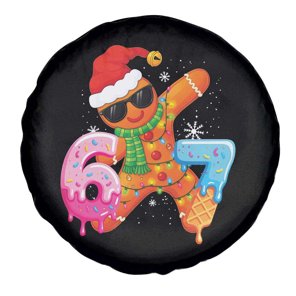 Funny 67 Meme Gingerbread Christmas Spare Tire Cover Six Seven Ice Cream Drip Boys TS10 Print Your Wear