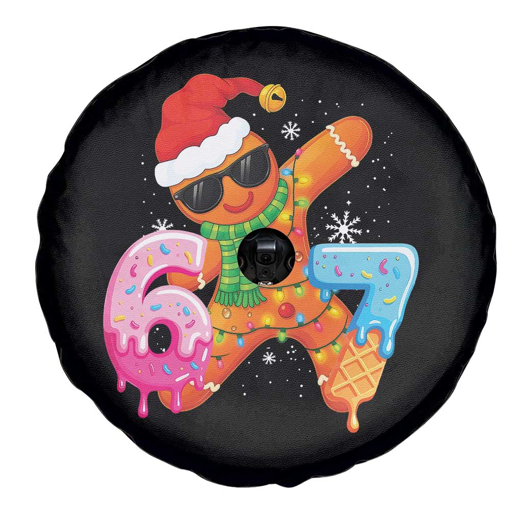 Funny 67 Meme Gingerbread Christmas Spare Tire Cover Six Seven Ice Cream Drip Boys TS10 Print Your Wear