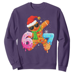 Funny 67 Meme Gingerbread Christmas Sweatshirt Six Seven Ice Cream Drip Boys TS10 Purple Print Your Wear