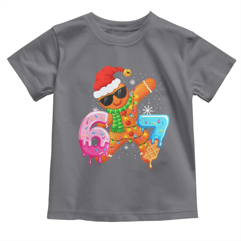 Funny 67 Meme Gingerbread Christmas Toddler T Shirt Six Seven Ice Cream Drip Boys TS10 Charcoal Print Your Wear