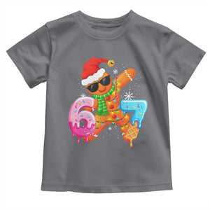 Funny 67 Meme Gingerbread Christmas Toddler T Shirt Six Seven Ice Cream Drip Boys TS10 Charcoal Print Your Wear