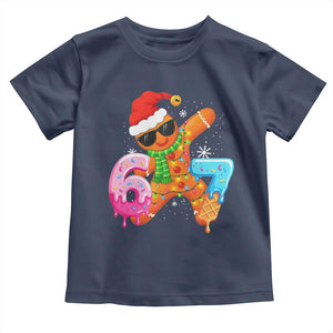 Funny 67 Meme Gingerbread Christmas Toddler T Shirt Six Seven Ice Cream Drip Boys TS10 Navy Print Your Wear