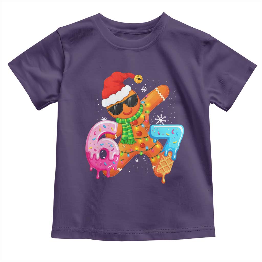 Funny 67 Meme Gingerbread Christmas Toddler T Shirt Six Seven Ice Cream Drip Boys TS10 Purple Print Your Wear