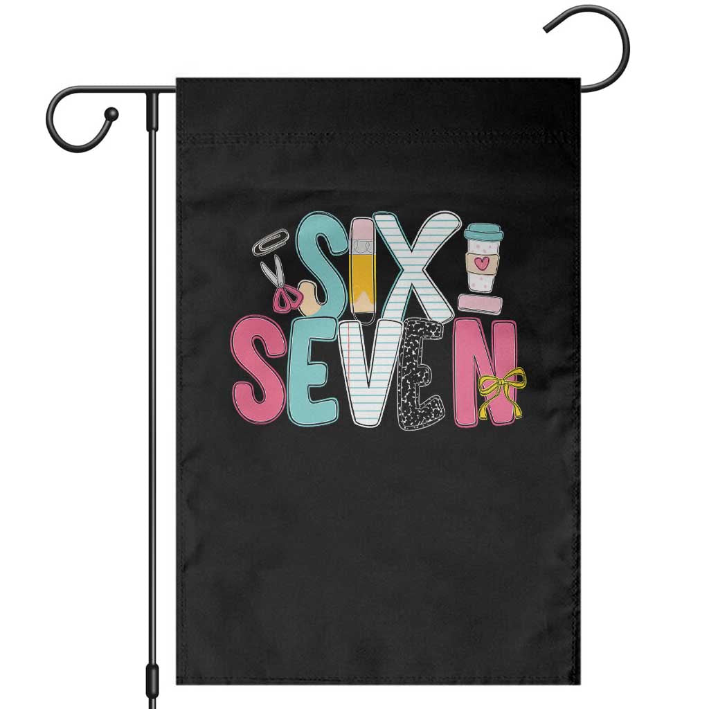 Funny Teacher Six Seven Garden Flag 6 7 Meme TS10 Black Print Your Wear