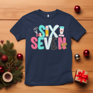 Funny Teacher Six Seven T Shirt 6 7 Meme TS10 Navy Print Your Wear