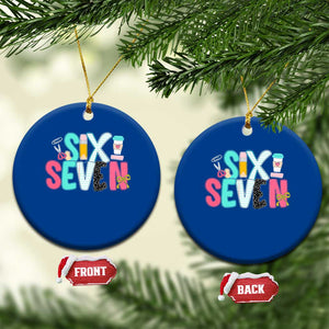Funny Teacher Six Seven Ceramic Ornament 6 7 Meme TS10 1pc Blue Print Your Wear