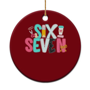 Funny Teacher Six Seven Ceramic Ornament 6 7 Meme TS10 1pc Red Print Your Wear
