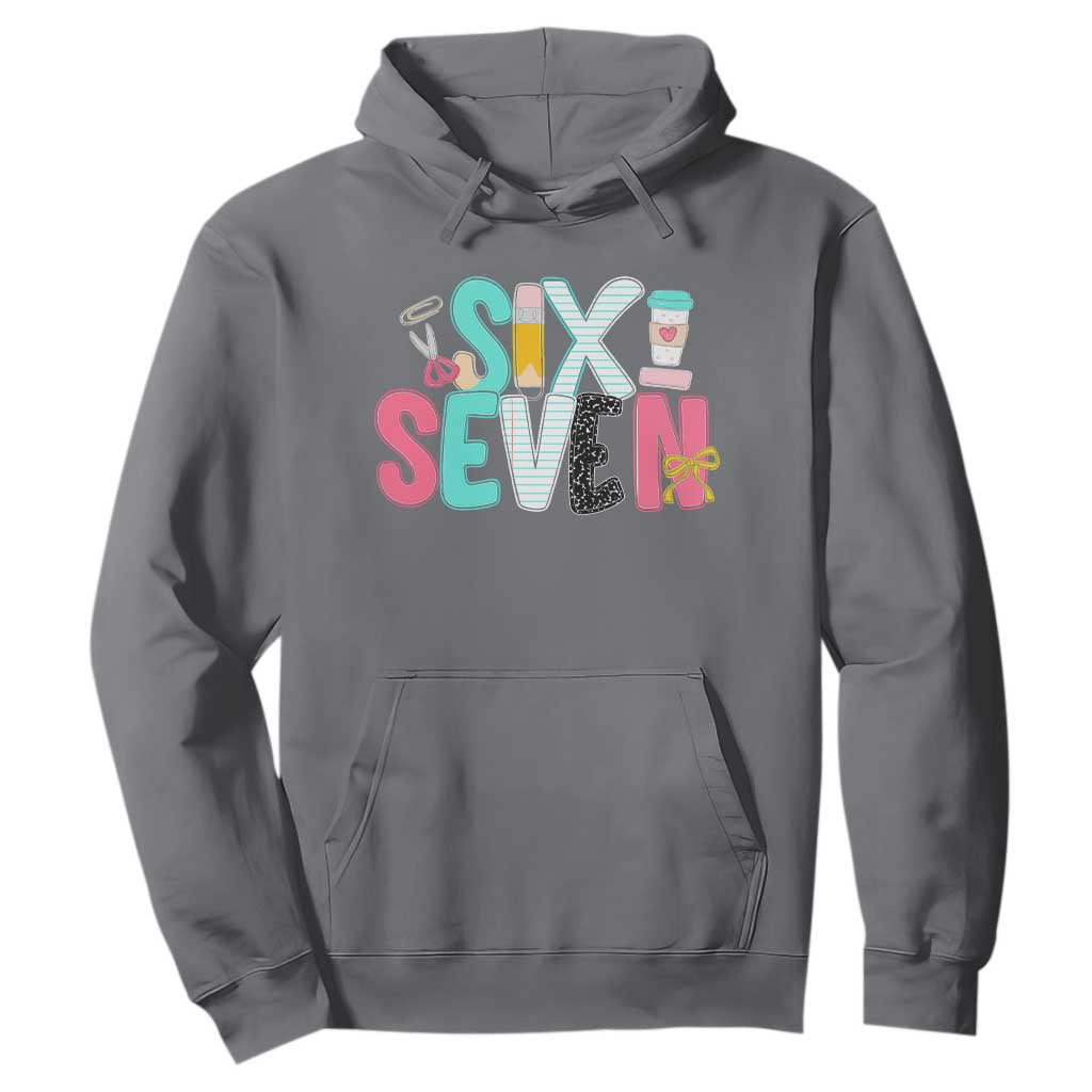 Funny Teacher Six Seven Hoodie 6 7 Meme TS10 Charcoal Print Your Wear