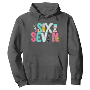 Funny Teacher Six Seven Hoodie 6 7 Meme TS10 Dark Heather Print Your Wear