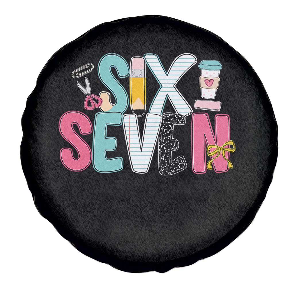 Funny Teacher Six Seven Spare Tire Cover 6 7 Meme TS10 Print Your Wear