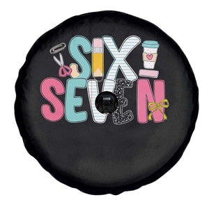 Funny Teacher Six Seven Spare Tire Cover 6 7 Meme TS10 Print Your Wear