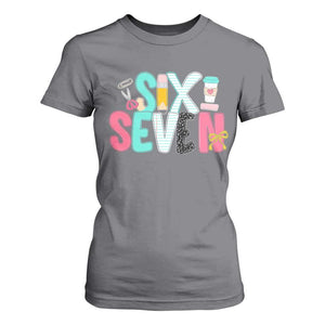 Funny Teacher Six Seven T Shirt For Women 6 7 Meme TS10 Charcoal Print Your Wear