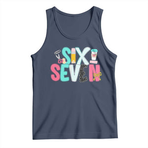 Funny Teacher Six Seven Tank Top 6 7 Meme TS10 Navy Print Your Wear