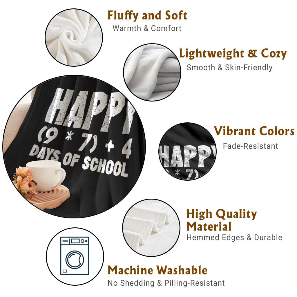 67 Days Of School Throw Blanket Do The Math 67 Meme Funny Six Seven Teacher TS10 Print Your Wear