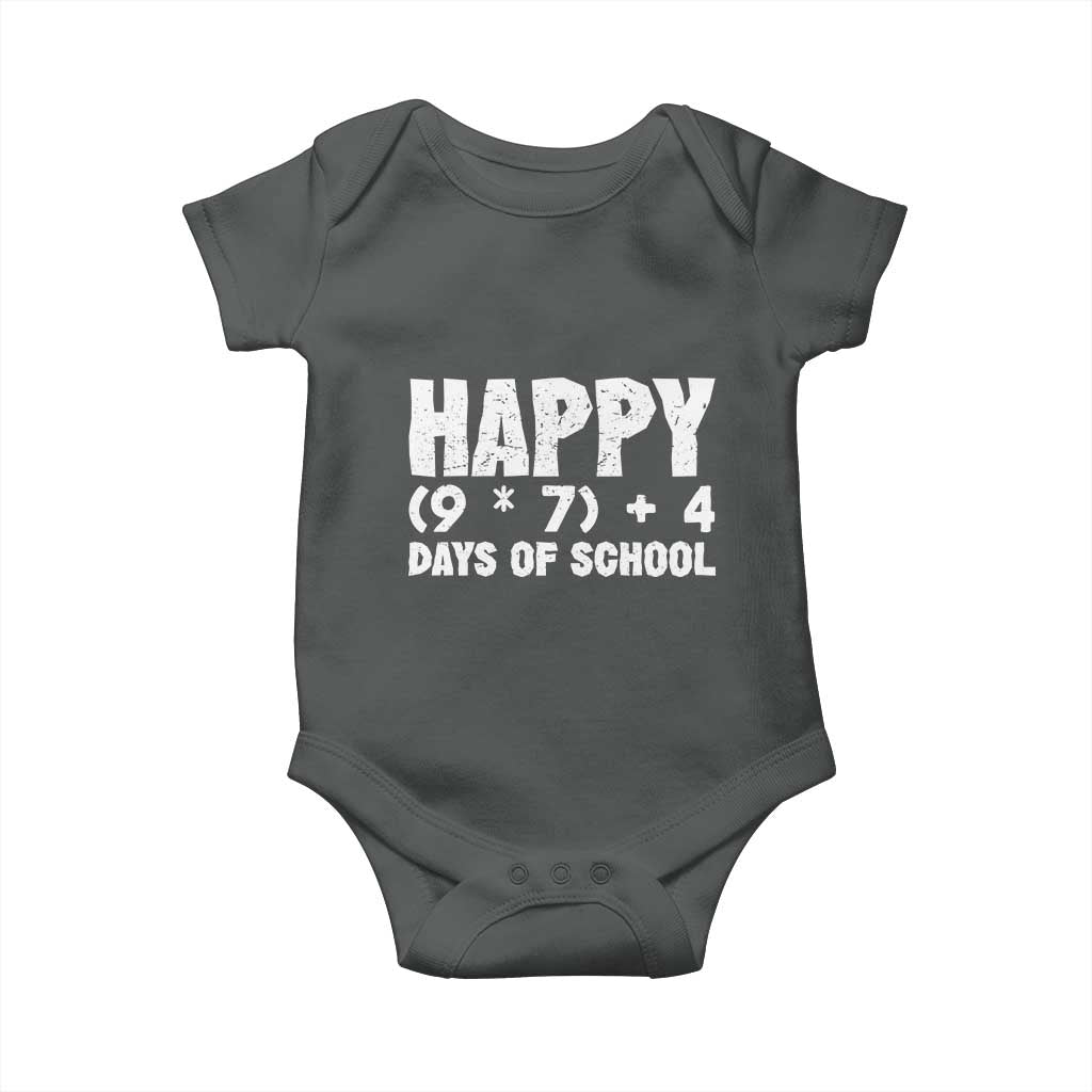 67 Days Of School Baby Onesie Do The Math 67 Meme Funny Six Seven Teacher TS10 Dark Heather Print Your Wear