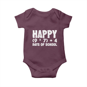 67 Days Of School Baby Onesie Do The Math 67 Meme Funny Six Seven Teacher TS10 Maroon Print Your Wear