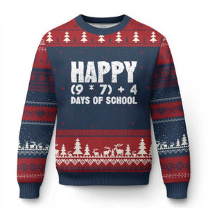 67 Days Of School Ugly Christmas Sweater Do The Math 67 Meme Funny Six Seven Teacher TS10 Navy Red Print Your Wear