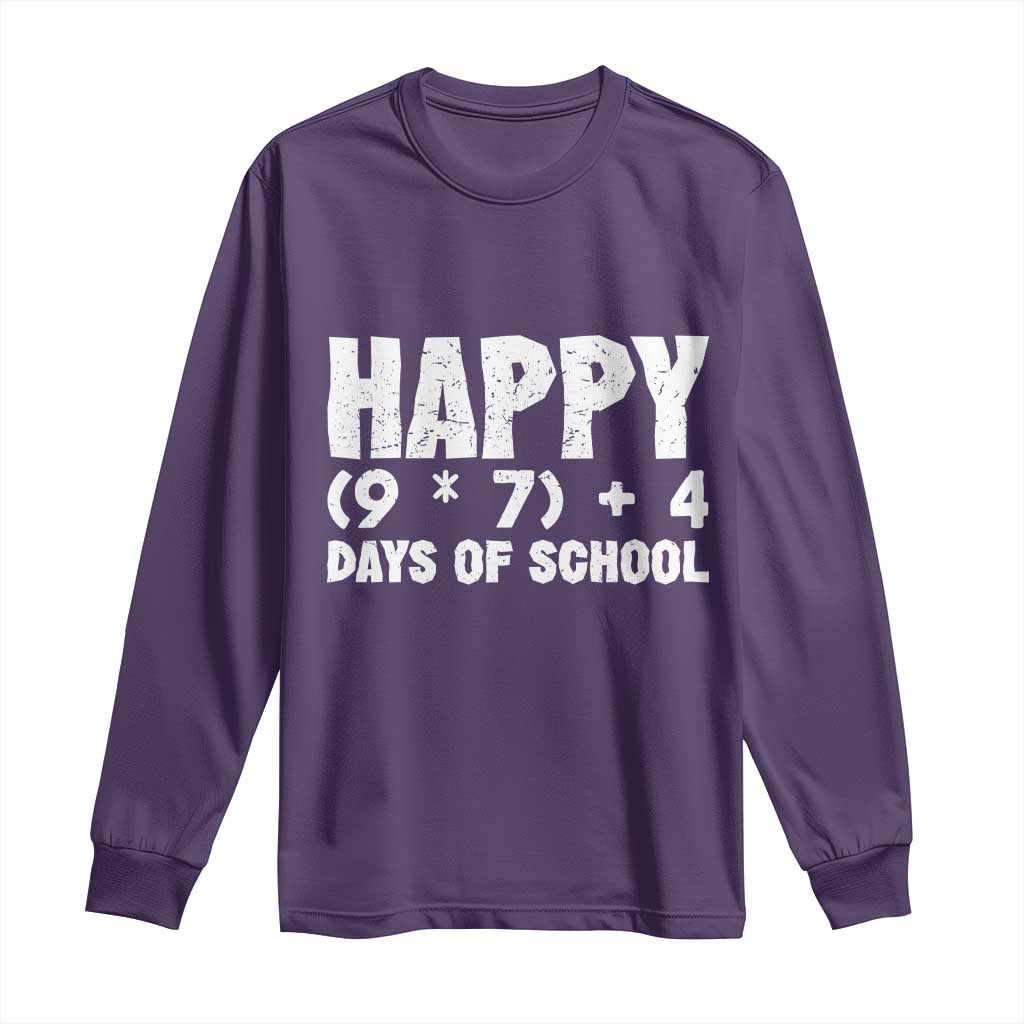 67 Days Of School Long Sleeve Shirt Do The Math 67 Meme Funny Six Seven Teacher TS10 Purple Print Your Wear