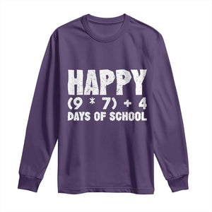 67 Days Of School Long Sleeve Shirt Do The Math 67 Meme Funny Six Seven Teacher TS10 Purple Print Your Wear