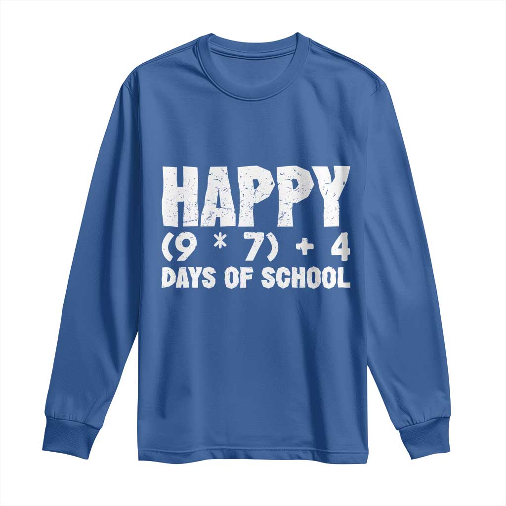 67 Days Of School Long Sleeve Shirt Do The Math 67 Meme Funny Six Seven Teacher TS10 Royal Blue Print Your Wear