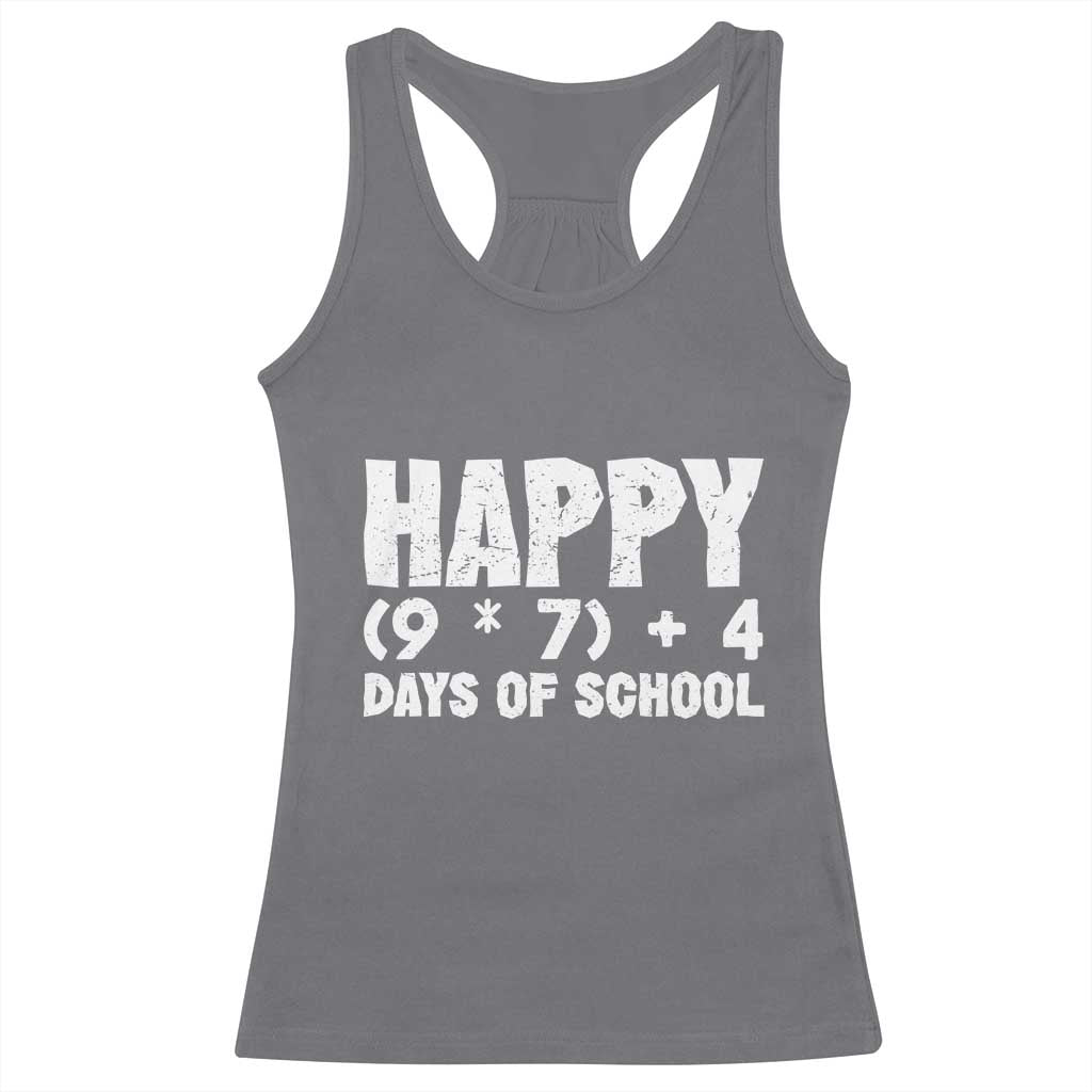 67 Days Of School Racerback Tank Top Do The Math 67 Meme Funny Six Seven Teacher TS10 Charcoal Print Your Wear