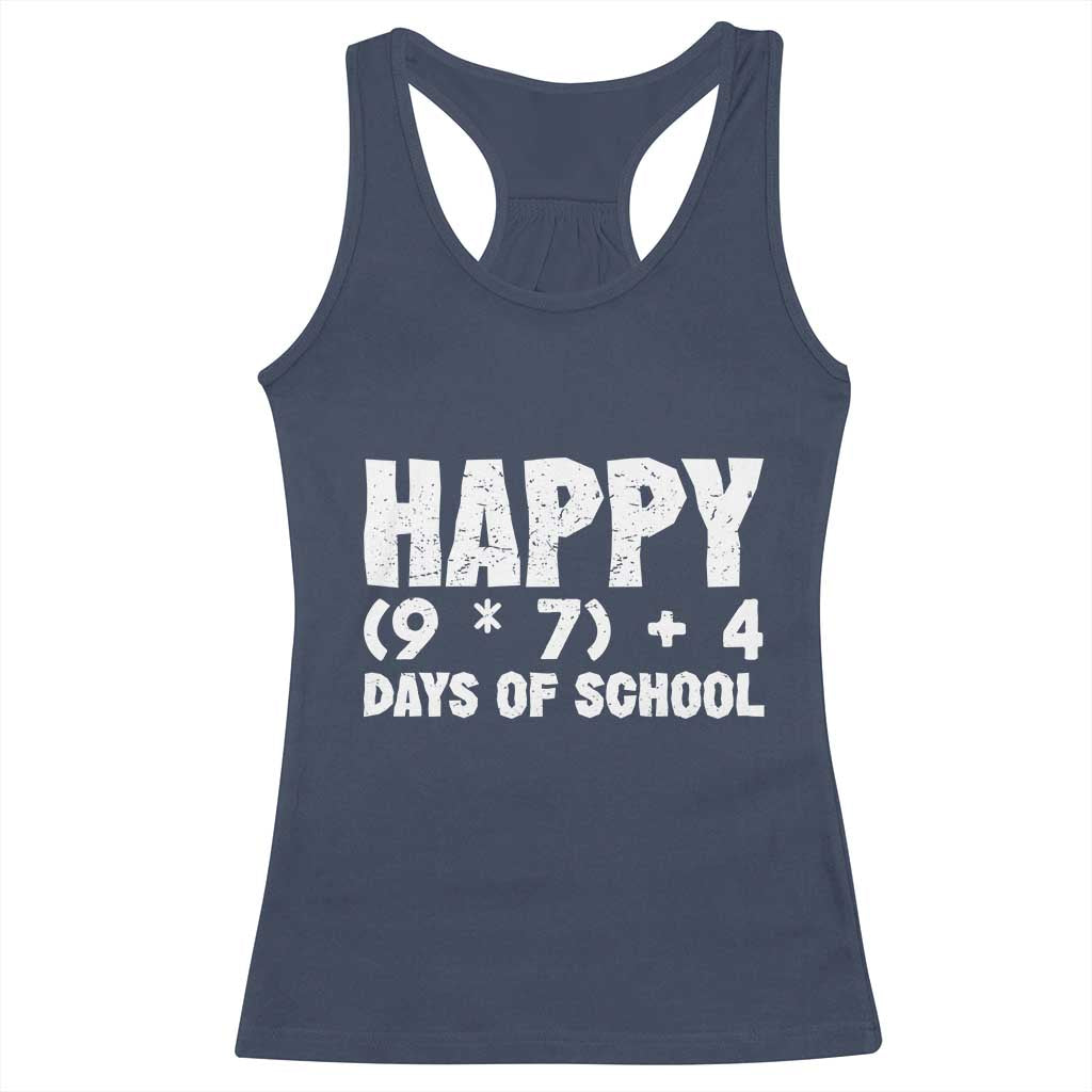 67 Days Of School Racerback Tank Top Do The Math 67 Meme Funny Six Seven Teacher TS10 Navy Print Your Wear