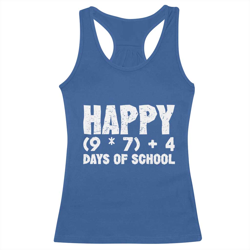 67 Days Of School Racerback Tank Top Do The Math 67 Meme Funny Six Seven Teacher TS10 Royal Blue Print Your Wear