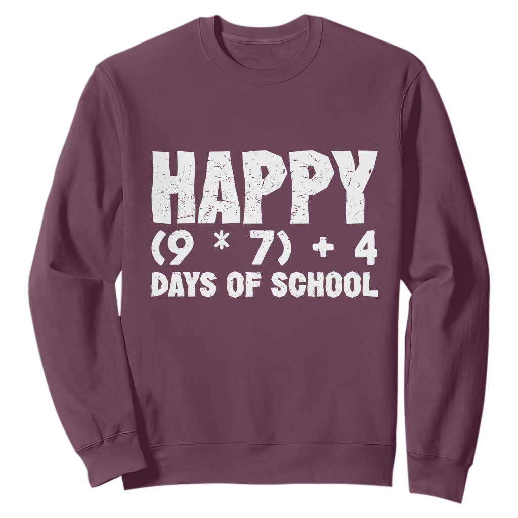 67 Days Of School Sweatshirt Do The Math 67 Meme Funny Six Seven Teacher TS10 Maroon Print Your Wear