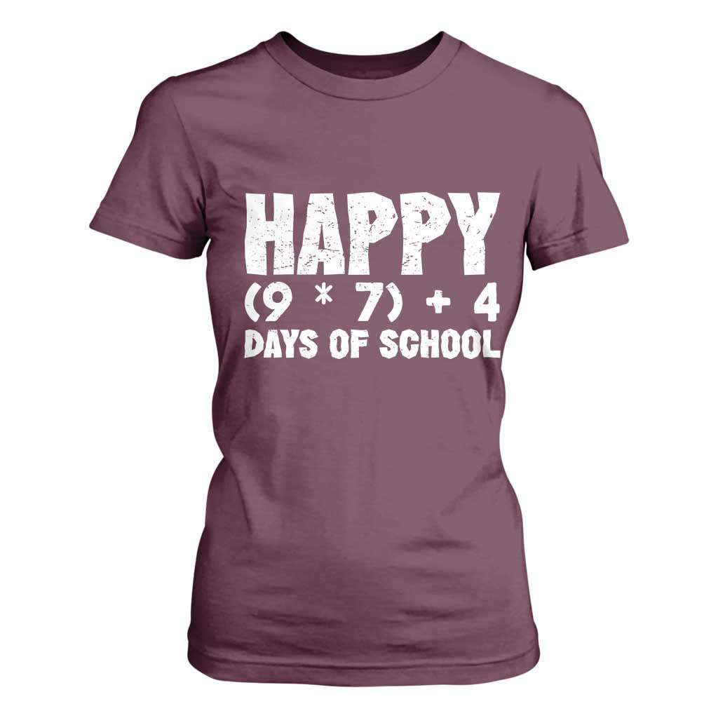 67 Days Of School T Shirt For Women Do The Math 67 Meme Funny Six Seven Teacher TS10 Maroon Print Your Wear