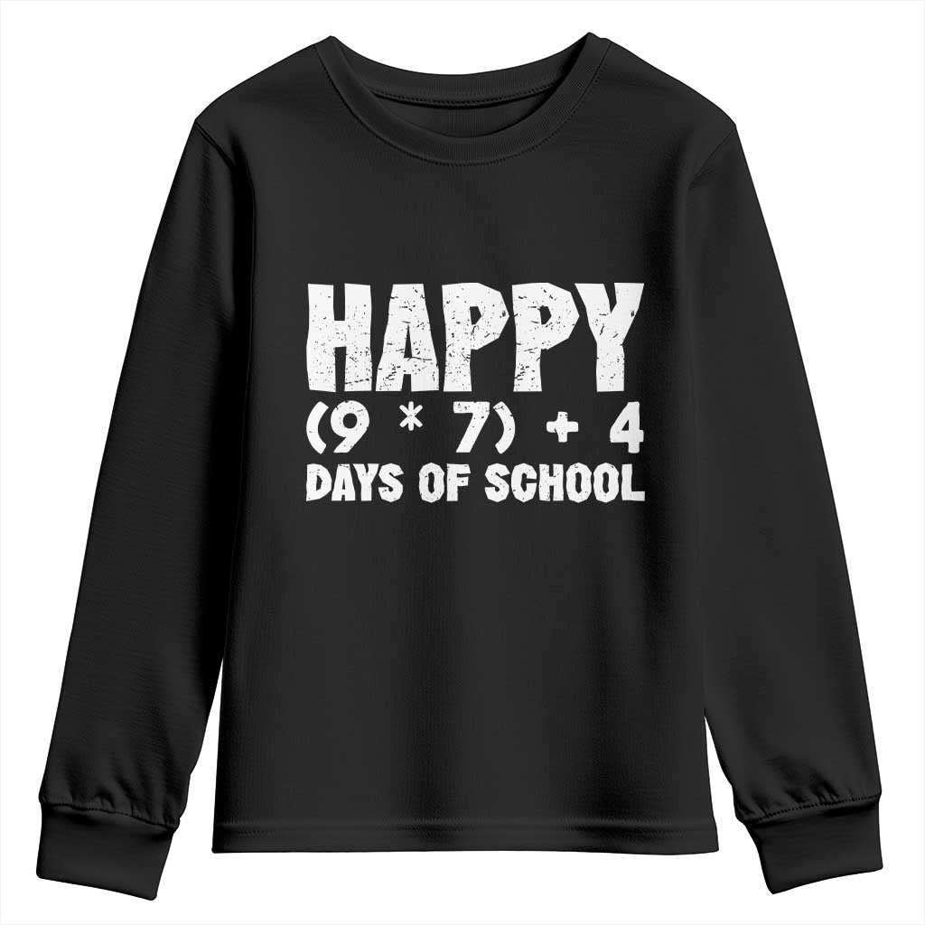 67 Days Of School Youth Sweatshirt Do The Math 67 Meme Funny Six Seven Teacher TS10 Black Print Your Wear