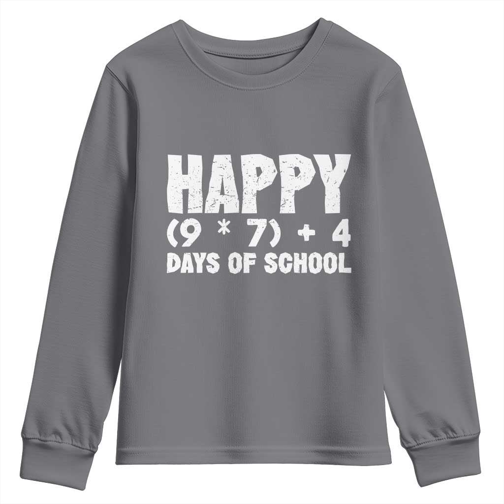 67 Days Of School Youth Sweatshirt Do The Math 67 Meme Funny Six Seven Teacher TS10 Charcoal Print Your Wear