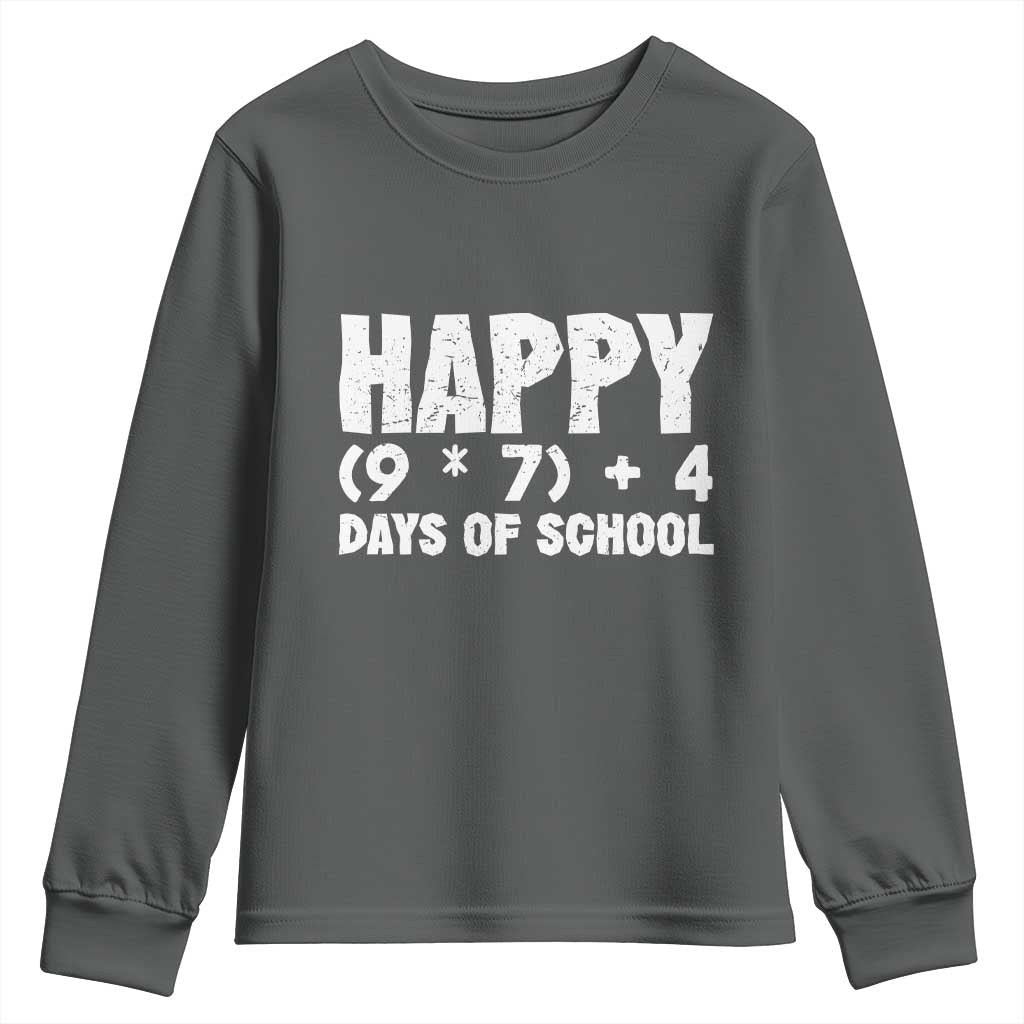 67 Days Of School Youth Sweatshirt Do The Math 67 Meme Funny Six Seven Teacher TS10 Dark Heather Print Your Wear
