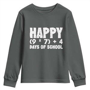 67 Days Of School Youth Sweatshirt Do The Math 67 Meme Funny Six Seven Teacher TS10 Dark Heather Print Your Wear
