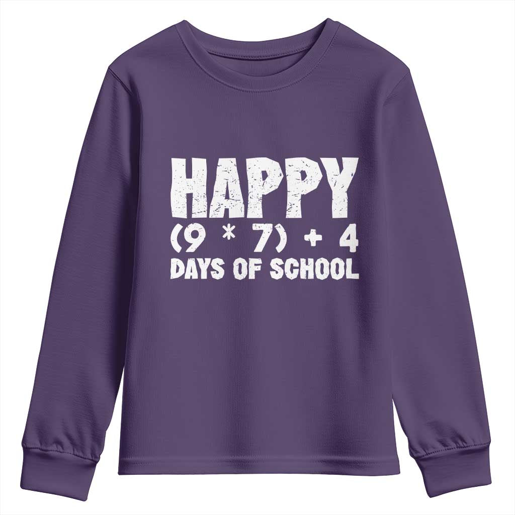 67 Days Of School Youth Sweatshirt Do The Math 67 Meme Funny Six Seven Teacher TS10 Purple Print Your Wear