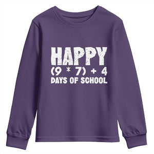 67 Days Of School Youth Sweatshirt Do The Math 67 Meme Funny Six Seven Teacher TS10 Purple Print Your Wear
