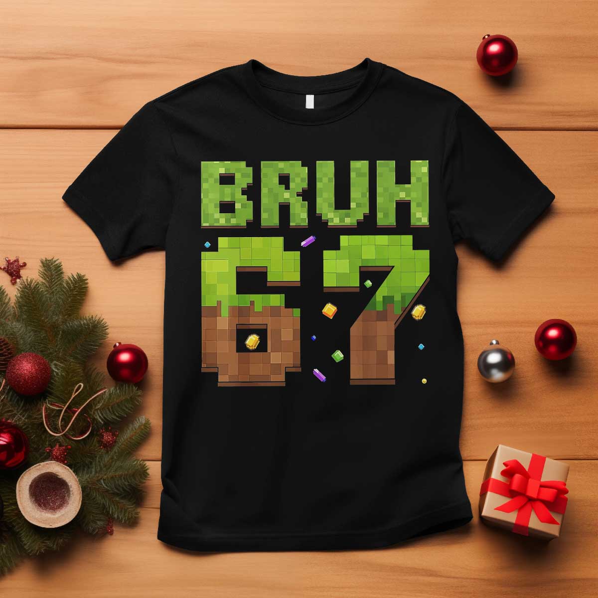 Funny Six Seven T Shirt 67 Meme 6 7 Boy Game Pixel Number TS10 Black Print Your Wear