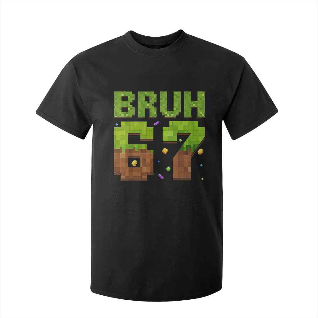 Funny Six Seven T Shirt For Kid 67 Meme 6 7 Boy Game Pixel Number TS10 Black Print Your Wear