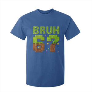 Funny Six Seven T Shirt For Kid 67 Meme 6 7 Boy Game Pixel Number TS10 Royal Blue Print Your Wear