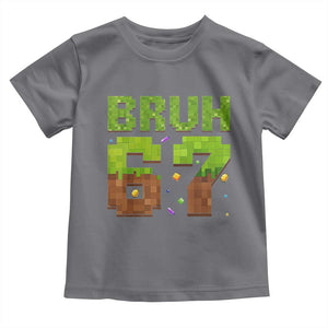 Funny Six Seven Toddler T Shirt 67 Meme 6 7 Boy Game Pixel Number TS10 Charcoal Print Your Wear