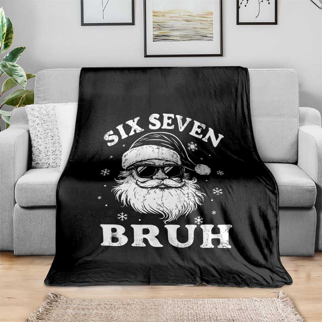 67 Christmas Six Seven Bruh Throw Blanket Funny Santa 6 7 Meme TS10 Print Your Wear