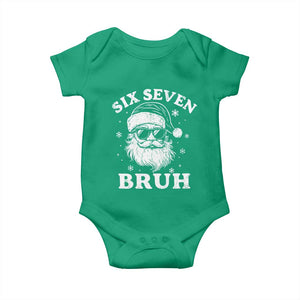 67 Christmas Six Seven Bruh Baby Onesie Funny Santa 6 7 Meme TS10 Irish Green Print Your Wear