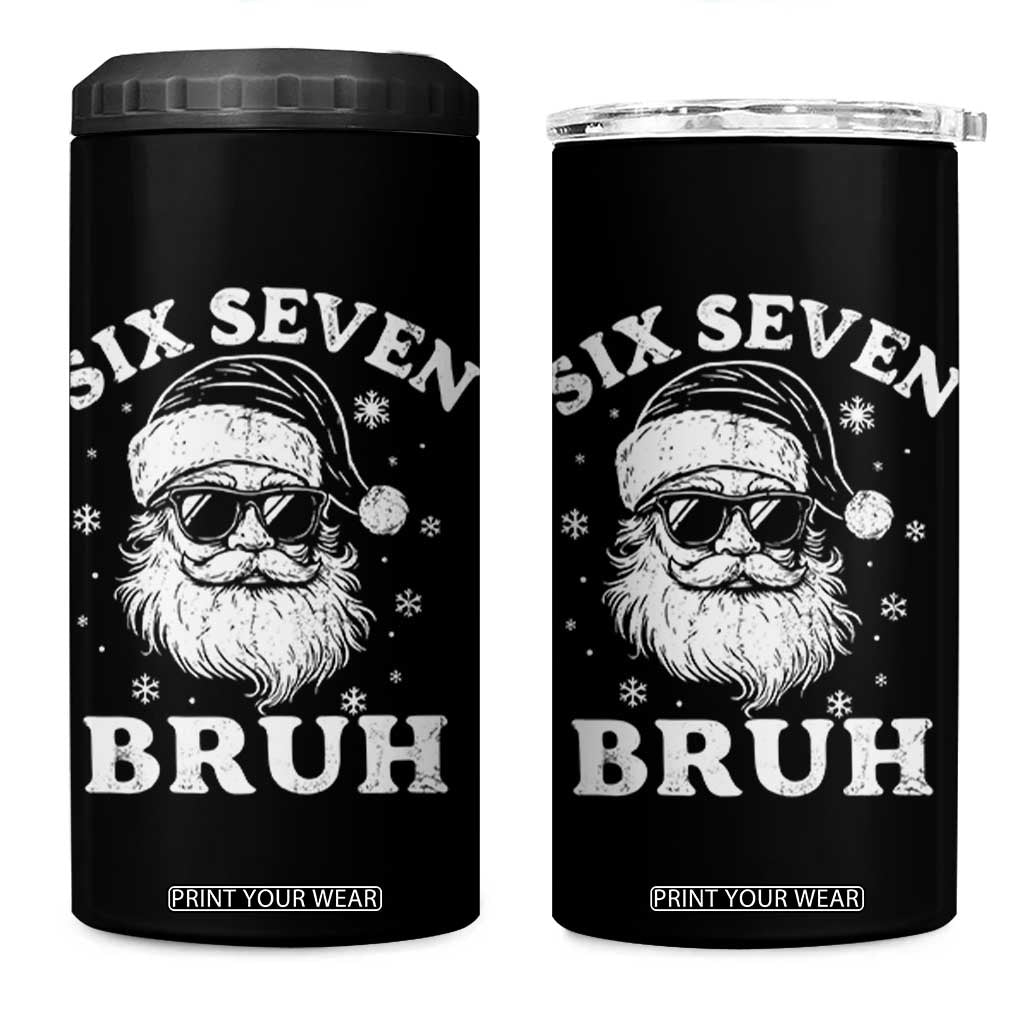 67 Christmas Six Seven Bruh 4 in 1 Can Cooler Tumbler Funny Santa 6 7 Meme TS10 One Size: 16 oz Black Print Your Wear