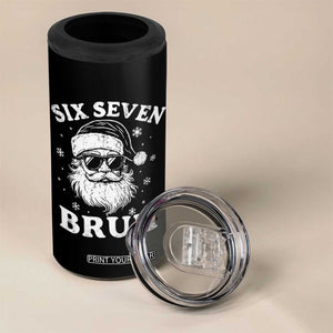 67 Christmas Six Seven Bruh 4 in 1 Can Cooler Tumbler Funny Santa 6 7 Meme TS10 Print Your Wear