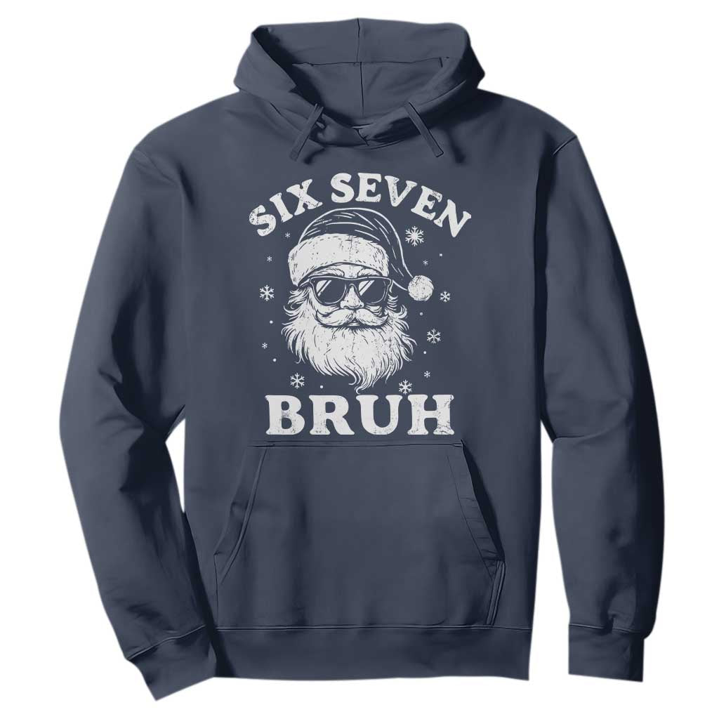 67 Christmas Six Seven Bruh Hoodie Funny Santa 6 7 Meme TS10 Navy Print Your Wear