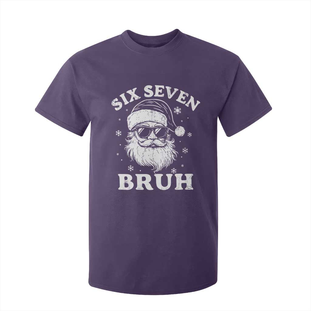 67 Christmas Six Seven Bruh T Shirt For Kid Funny Santa 6 7 Meme TS10 Purple Print Your Wear