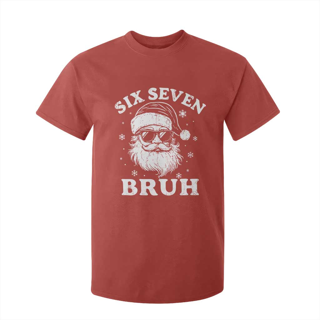 67 Christmas Six Seven Bruh T Shirt For Kid Funny Santa 6 7 Meme TS10 Red Print Your Wear