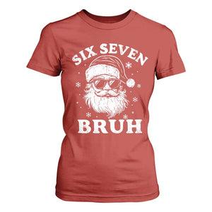 67 Christmas Six Seven Bruh T Shirt For Women Funny Santa 6 7 Meme TS10 Red Print Your Wear